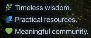 timeless wisdom practical rources meaningful community